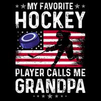 My Favorite Hockey Player Calls Me Grandpa American Flag Gift Impact Tech Backpack