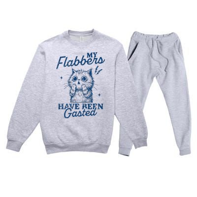 My Flabbers Have Been Gasted Distressed Premium Crewneck Sweatsuit Set