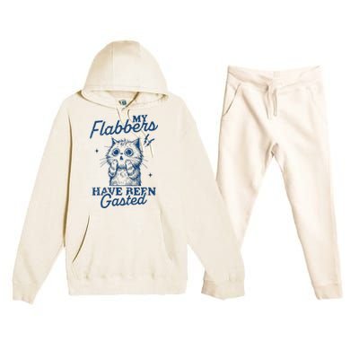 My Flabbers Have Been Gasted Distressed Premium Hooded Sweatsuit Set