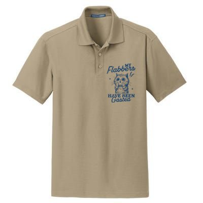 My Flabbers Have Been Gasted Distressed Dry Zone Grid Polo