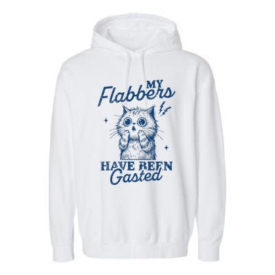 My Flabbers Have Been Gasted Distressed Garment-Dyed Fleece Hoodie