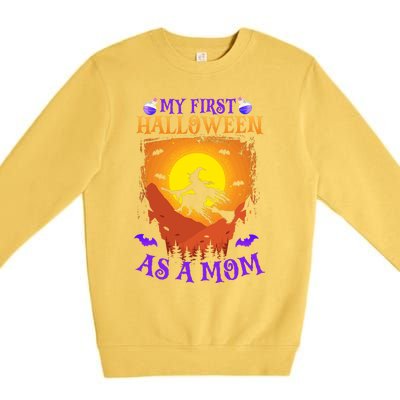 My First Halloween As A Mom New Mother Mom To Be Halloween Gift Premium Crewneck Sweatshirt