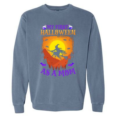 My First Halloween As A Mom New Mother Mom To Be Halloween Gift Garment-Dyed Sweatshirt