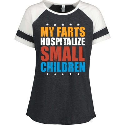 My Farts Hospitalize Small Children Funny Enza Ladies Jersey Colorblock Tee