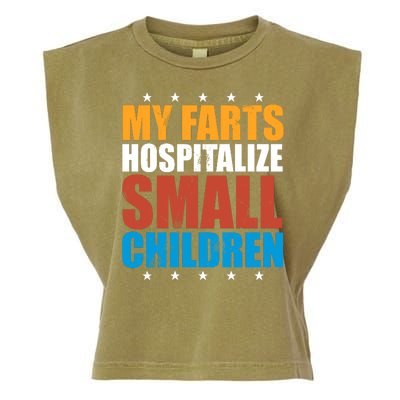 My Farts Hospitalize Small Children Funny Garment-Dyed Women's Muscle Tee