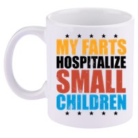 My Farts Hospitalize Small Children Funny 11oz C Handle Ceramic Mug