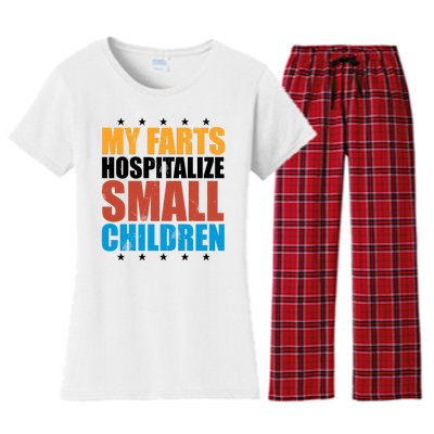 My Farts Hospitalize Small Children Funny Women's Flannel Pajama Set