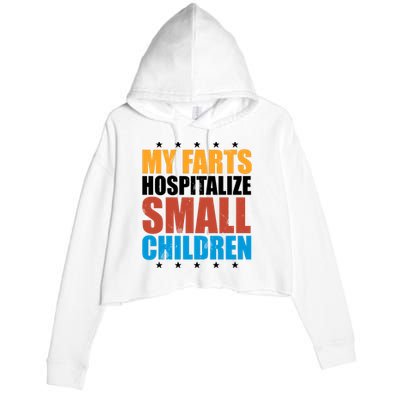 My Farts Hospitalize Small Children Funny Crop Fleece Hoodie