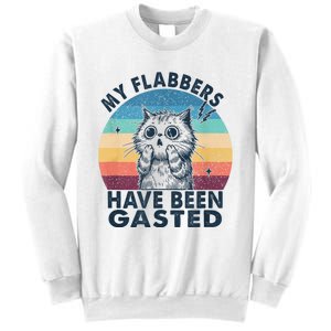 My Flabbers Have Been Gasted Distressed Retro Funny Cat Sweatshirt