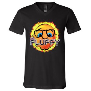 Mr Fluffy Head V-Neck T-Shirt