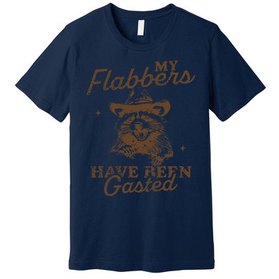 My Flabbers Have Been Gasted Distressed Retro Raccoon Premium T-Shirt