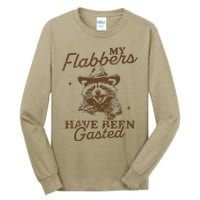 My Flabbers Have Been Gasted Distressed Retro Raccoon Tall Long Sleeve T-Shirt