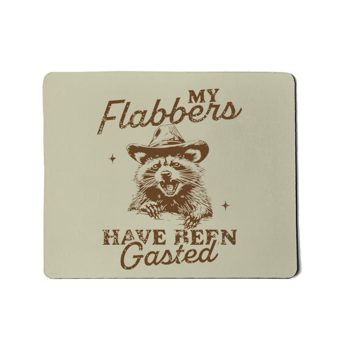 My Flabbers Have Been Gasted Distressed Retro Raccoon Mousepad