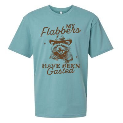 My Flabbers Have Been Gasted Distressed Retro Raccoon Sueded Cloud Jersey T-Shirt