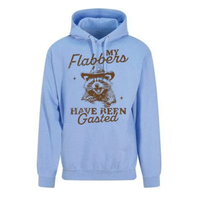 My Flabbers Have Been Gasted Distressed Retro Raccoon Unisex Surf Hoodie