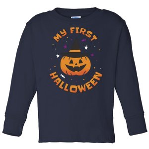 My First Halloween Pumpkin Toddler Long Sleeve Shirt