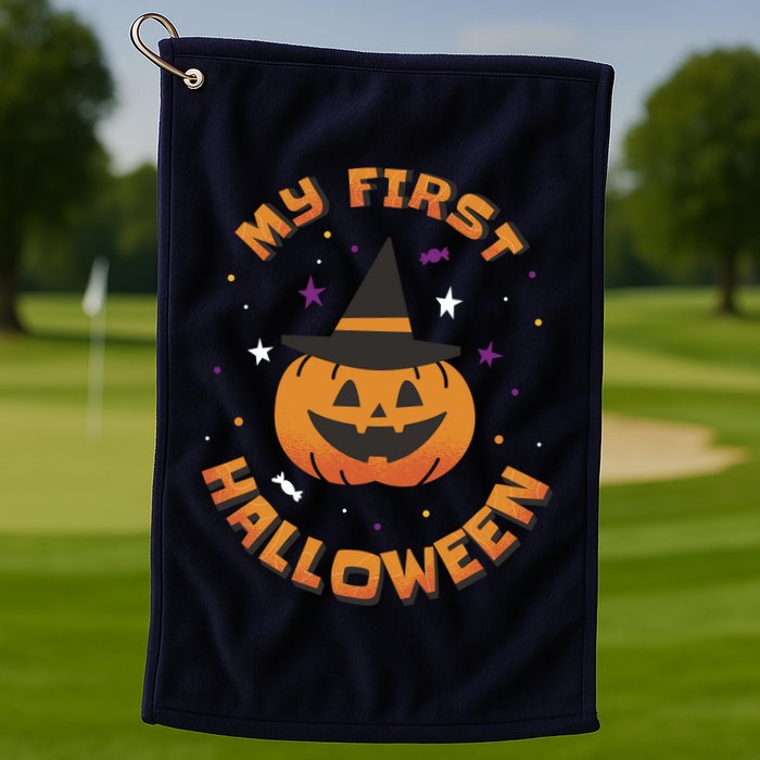 My First Halloween Pumpkin Golf Towel