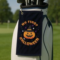 My First Halloween Pumpkin Golf Towel