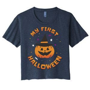 My First Halloween Pumpkin Women's Crop Top Tee