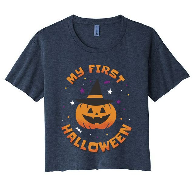 My First Halloween Pumpkin Crop Top