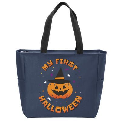 My First Halloween Pumpkin Zip Tote Bag