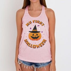 My First Halloween Pumpkin Women's Knotted Racerback Tank