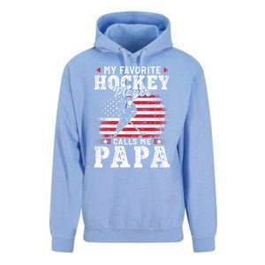 My Favorite Hockey Player Calls Me Papa Fathers Day Unisex Surf Hoodie