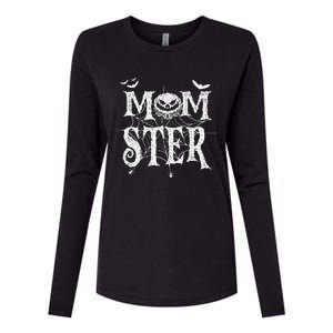 Momster Funy Halloween For Mom Monster Pumpkin Mommy Womens Cotton Relaxed Long Sleeve T-Shirt