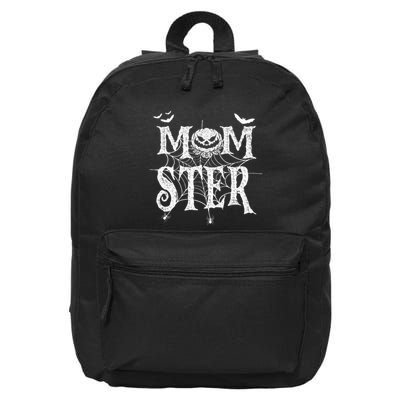 Momster Funy Halloween For Mom Monster Pumpkin Mommy 16 in Basic Backpack