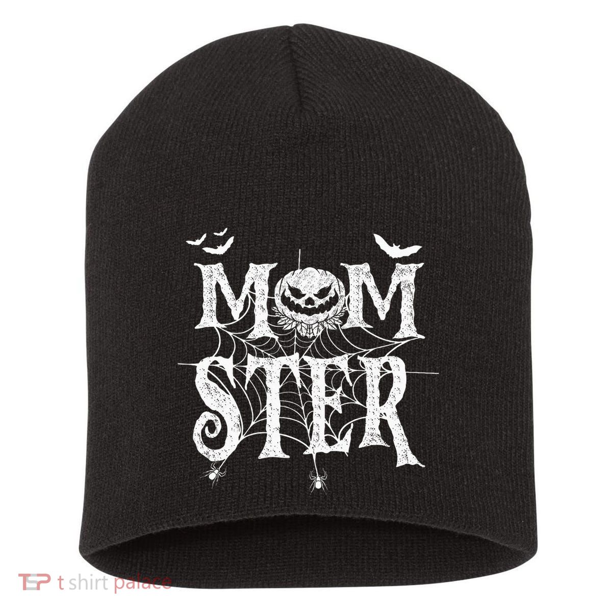 Momster Funy Halloween For Mom Monster Pumpkin Mommy Short Acrylic Beanie