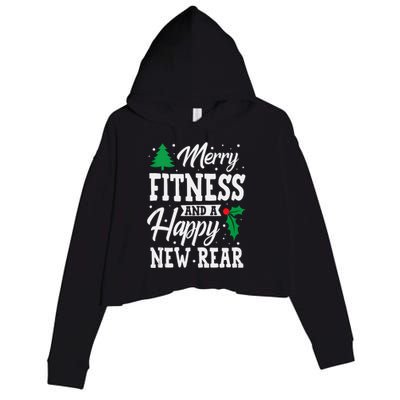 Merry Fitness Happy New Rear Workout Christmas Tank Top Crop Fleece Hoodie