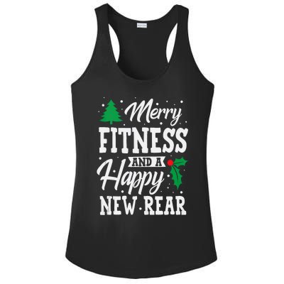 Merry Fitness Happy New Rear Workout Christmas Tank Top Ladies PosiCharge Competitor Racerback Tank