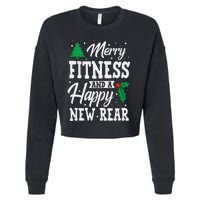 Merry Fitness Happy New Rear Workout Christmas Tank Top Cropped Pullover Crew