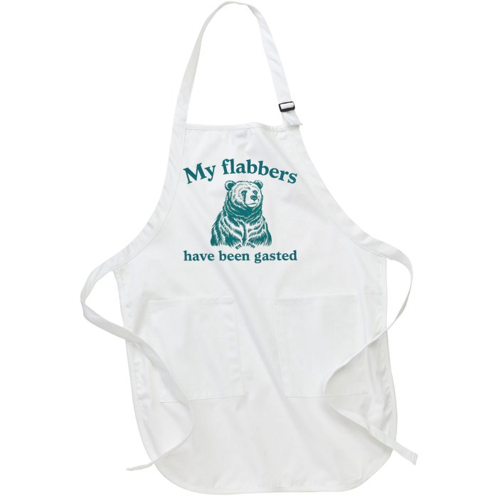 My Flabbers Have Been Gasted Funny Vintage Meme Full-Length Apron With Pockets