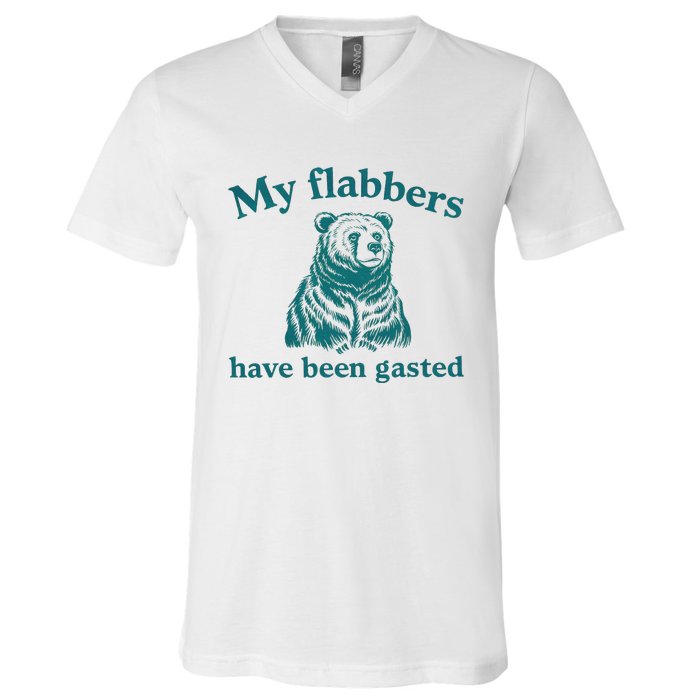 My Flabbers Have Been Gasted Funny Vintage Meme V-Neck T-Shirt