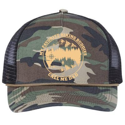 My Favorite Hiking Buddies Call Me Dad Hiking & Camping Retro Rope Trucker Hat Cap