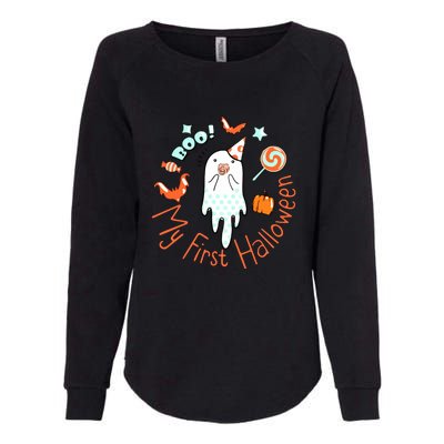 My First Halloween Cute Ghost Boho Baby Gift Womens California Wash Sweatshirt