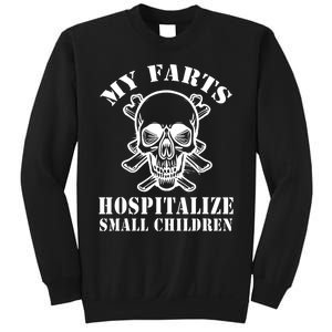 My Farts Hospitalize Small Children Funny Satire Dad Joke Sweatshirt