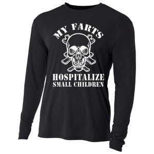 My Farts Hospitalize Small Children Funny Satire Dad Joke Cooling Performance Long Sleeve Crew