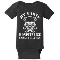 My Farts Hospitalize Small Children Funny Satire Dad Joke Baby Bodysuit