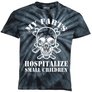 My Farts Hospitalize Small Children Funny Satire Dad Joke Kids Tie-Dye T-Shirt