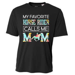 My Favorite Horse Rider Calls Me Mom Funny Mother's Day Cooling Performance Crew T-Shirt