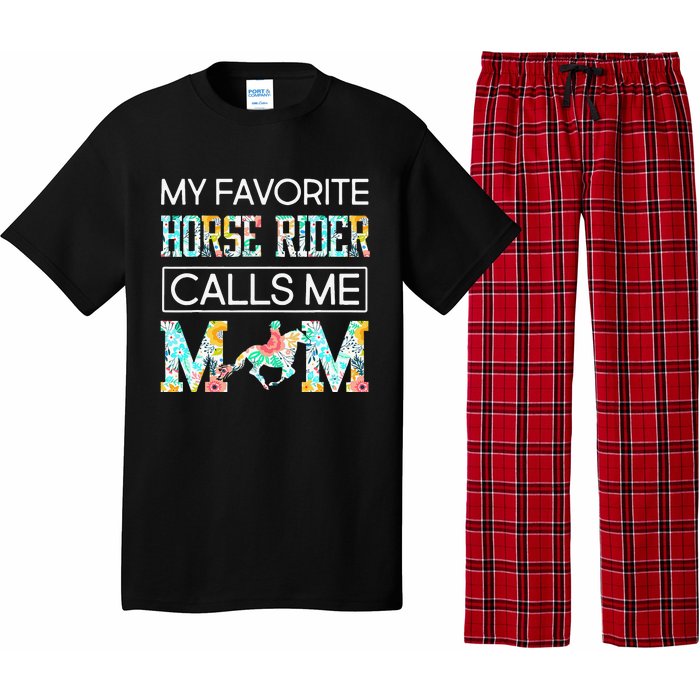 My Favorite Horse Rider Calls Me Mom Funny Mother's Day Pajama Set