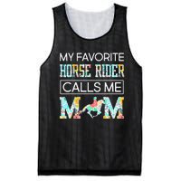 My Favorite Horse Rider Calls Me Mom Funny Mother's Day Mesh Reversible Basketball Jersey Tank