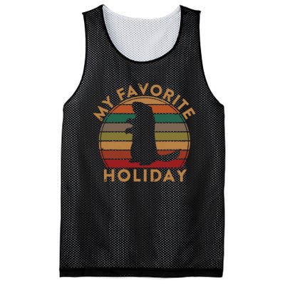 My Favorite Holiday Ground Hog Sunset Gift Groundhog Day Mesh Reversible Basketball Jersey Tank