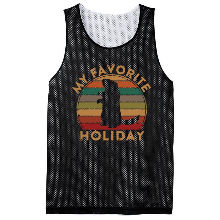 My Favorite Holiday Ground Hog Sunset Gift Groundhog Day Mesh Reversible Basketball Jersey Tank