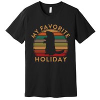 My Favorite Holiday Ground Hog Sunset Gift Groundhog Day Premium T-Shirt