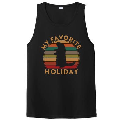 My Favorite Holiday Ground Hog Sunset Gift Groundhog Day PosiCharge Competitor Tank