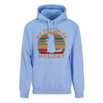 My Favorite Holiday Ground Hog Sunset Gift Groundhog Day Unisex Surf Hoodie