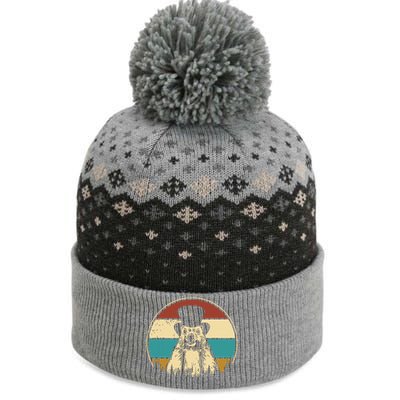 My Favorite Holiday Retro Groundhog Day Woodchuck Lover The Baniff Cuffed Pom Beanie